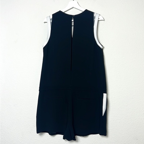 Rag & Bone Lana Leather Trim Black Romper - Picture 4 of 6